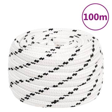 Work Rope White 16mm 100m Polyester - Durable & Versatile