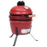 2-in-1 Kamado Barbecue Grill Smoker Ceramic 56 cm Red Colour red Number of 1 