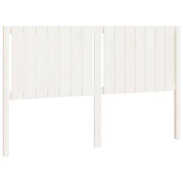 Stylish White Solid Wood Bed Headboard - 155.5x4x100 cm