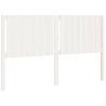 Stylish White Solid Wood Bed Headboard - 155.5x4x100 cm