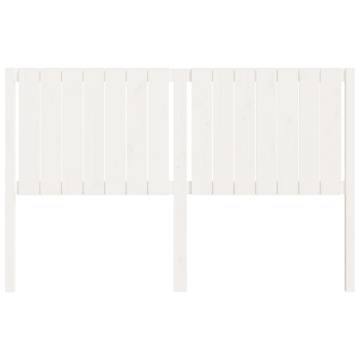 Stylish White Solid Wood Bed Headboard - 155.5x4x100 cm