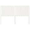 Stylish White Solid Wood Bed Headboard - 155.5x4x100 cm