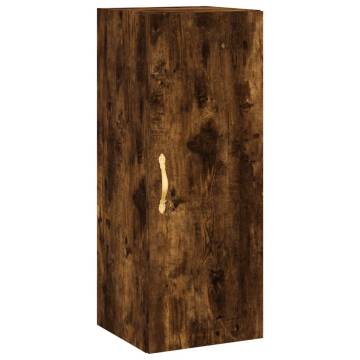 Stylish Highboard in Smoked Oak | 34.5x34x180 cm