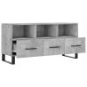 Stylish Concrete Grey TV Cabinet - 102x36x50 cm