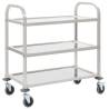 3-Tier Kitchen Trolley 96.5x55x90 cm Stainless Steel Size 96.5 x 55 x 90 cm (3 tiers) 