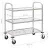 3-Tier Kitchen Trolley - Stainless Steel Serving Cart