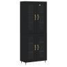 Stylish Highboard Black 69.5x34x180 cm – Durable & Elegant