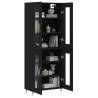 Stylish Highboard Black 69.5x34x180 cm – Durable & Elegant