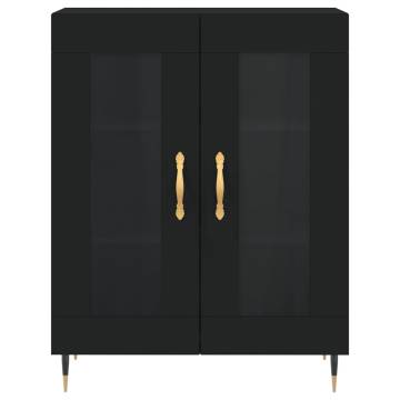 Stylish Highboard Black 69.5x34x180 cm – Durable & Elegant