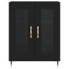 Stylish Highboard Black 69.5x34x180 cm – Durable & Elegant