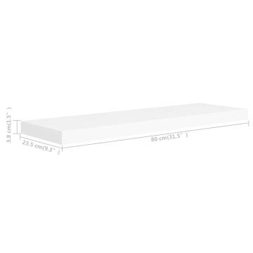 Floating Wall Shelf White 80x23.5 cm - Stylish Home Decor