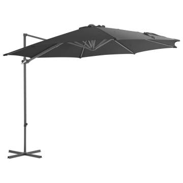 Cantilever Umbrella with Steel Pole - 300 cm Anthracite Shade