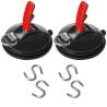 ProPlus 2 pcs Suction Cup Fasteners with Rings and 4 S-hooks Quantity in Package 2 