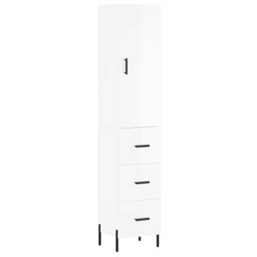 Stylish Highboard High Gloss White - Durable & Elegant Storage