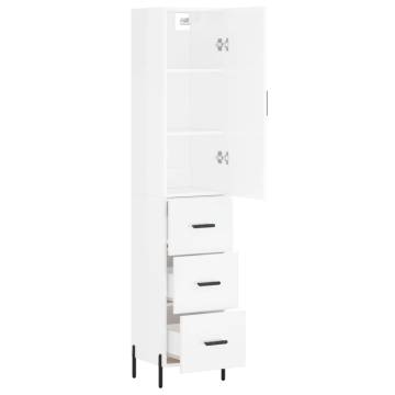 Stylish Highboard High Gloss White - Durable & Elegant Storage