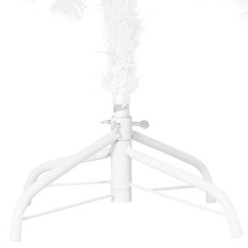 Stunning 240 cm Pre-lit White Christmas Tree with Ball Set