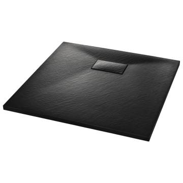 Shower Base Tray SMC Black 90x90 cm - Modern & Durable