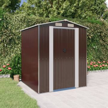 Dark Brown Garden Shed 192x191x223 cm - Durable Storage Solution