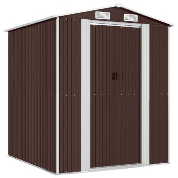 Dark Brown Garden Shed 192x191x223 cm - Durable Storage Solution