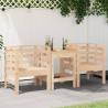 Garden Chairs 2 pcs 61.5x53x71 cm Solid Wood Pine Colour natural pine Quantity in Package 2 