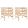 Garden Chairs 2 pcs - Solid Wood Pine | Hipomarket UK