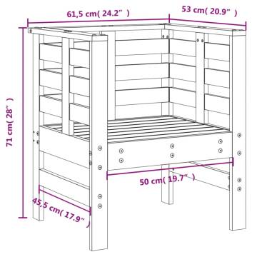 Garden Chairs 2 pcs - Solid Wood Pine | Hipomarket UK