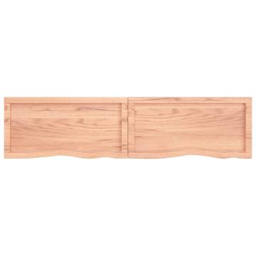 Light Brown Wall Shelf - Solid Oak Wood | HipoMarket