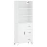 Stylish Highboard White 69.5x34x180 cm | Hipomarket