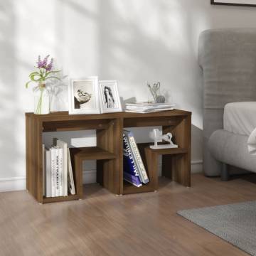 Stylish Brown Oak Bed Cabinets - 2 pcs - 40x30x40 cm