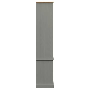 Bookcase VIGO Grey 85x35x170 cm - Solid Pine Wood Storage