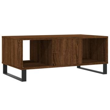 Elegant Brown Oak Coffee Table 90x50 cm - Hipomarket