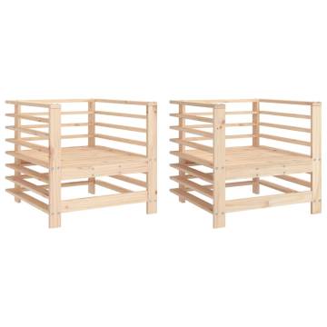 Garden Chairs 2 pcs Solid Wood Pine - Cozy Outdoor Seating