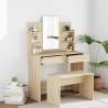 Dressing Table with Mirror - Sonoma Oak | Hipo Market UK