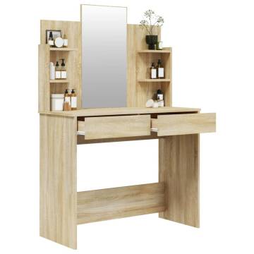 Dressing Table with Mirror - Sonoma Oak | Hipo Market UK