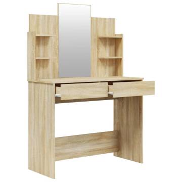 Dressing Table with Mirror - Sonoma Oak | Hipo Market UK