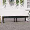 2-Seater Garden Bench Black | Solid Pine Wood | Hipomarket