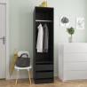 Wardrobe with Drawers Black 50x50x200 cm Engineered Wood Colour black Size 50 x 50 x 200 cm Quantity in Package 1 Amount 2 drawers 