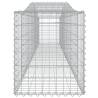 Arched Gabion Baskets 8 pcs - Galvanised Iron Garden Barriers