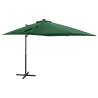 Cantilever Umbrella with Pole and LED Lights Green 250 cm Colour green Size 250 cm Quantity in Package 1 