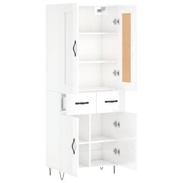 Highboard High Gloss White - Stylish Storage Solution