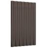 Roof Panels 36 pcs - Brown Powder-coated Steel 60x36 cm