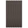 Roof Panels 36 pcs - Brown Powder-coated Steel 60x36 cm