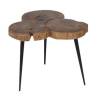 Rousseau Jimi 3 Blocks Wood Side Table - Modern & Elegant