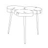 Rousseau Jimi 3 Blocks Wood Side Table - Modern & Elegant