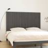 Wall Headboard Grey 185x3x110 cm Solid Wood Pine Colour grey Size 185 x 110 cm Quantity in Package 1 