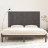 Elegant Grey Wall Headboard - Solid Pine Wood 185x3x110 cm