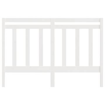 Stylish White Bed Headboard - Solid Pine | 141x4x100 cm