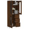 Stylish Highboard Brown Oak - 69.5x34x180 cm | HipoMarket