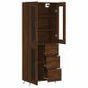 Stylish Highboard Brown Oak - 69.5x34x180 cm | HipoMarket