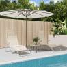 Folding Sun Loungers 2 pcs Cream Textilene&Powder-coated Steel Colour cream Quantity in Package 2 